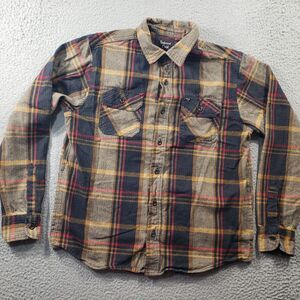Redwood Creek Shirt Men's Large Flannel Button Up Plaid Shacket Cotton Western